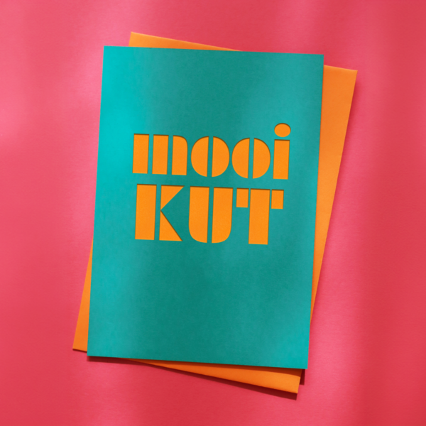 Cutkaart wenskaart uit Colorplan Park Green