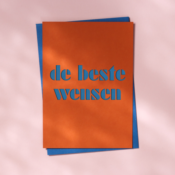 cutkaart wenskaart de beste wensen colorplan rust