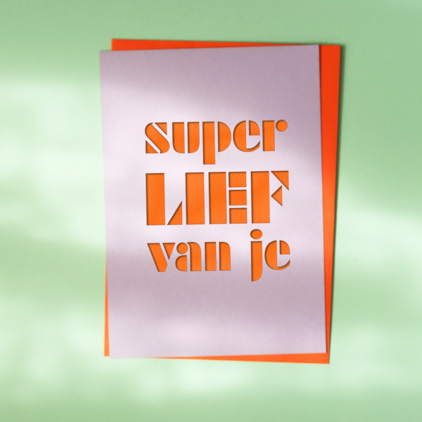 cutkaart wenskaart bedankt super lief van je colorplan lavender